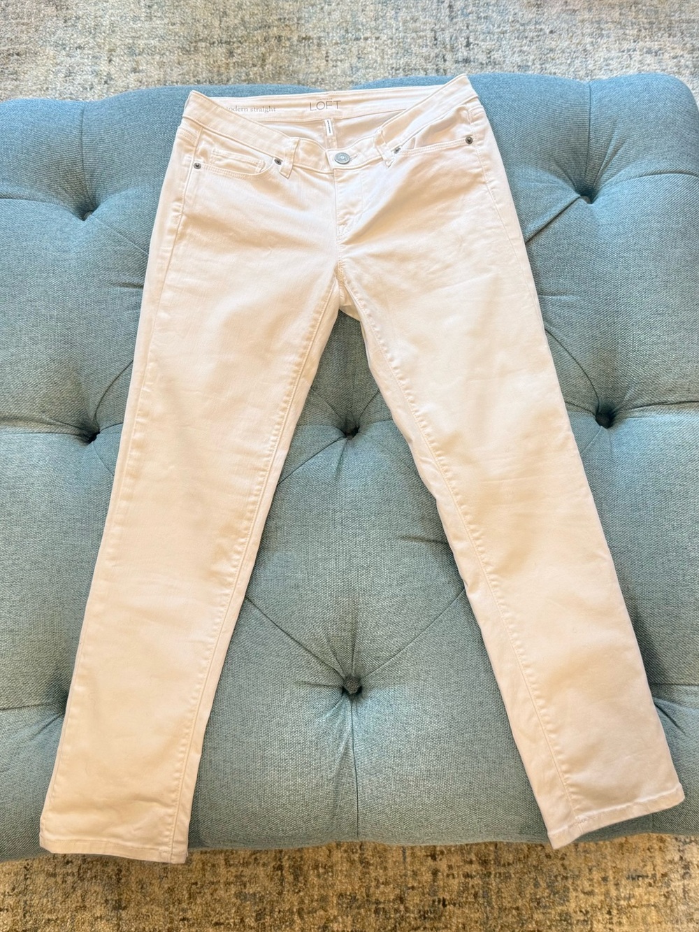 Loft Low-Rise Modern Straight Jeans